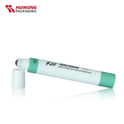 Tubo de creme de olho verde 20ml com cabeça de bola de rolo para o soro