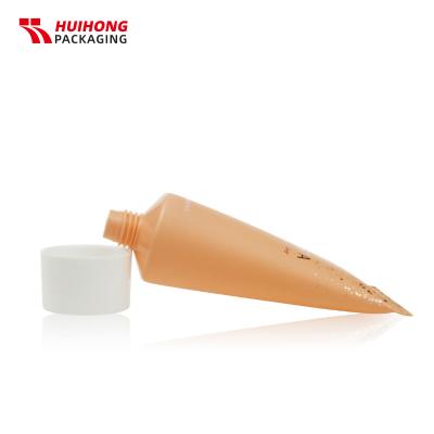 Tubo de creme laranja macio de plástico 50ml para a loção corporal