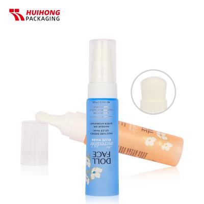 Tubo de aperto de escova de creme facial de cana-de-açúcar vazio com tampa PETG para embalagem de ferramentas de maquiagem
