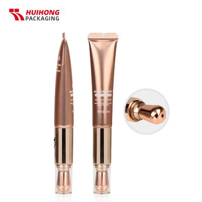 20ml de prata rosa diamante 360 rotativos tubos de alumínio de massagem de creme para os olhos com tampa PETG
